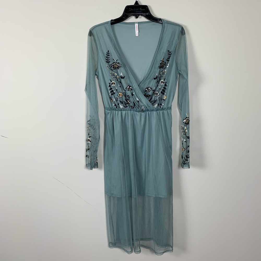 Xhileration see through boho maxi dress